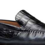 Mezlan Crocodile / Leather Driver Moccasin Black (RX7347-F)