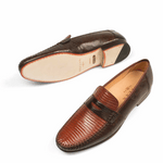 Mezlan Cubas Lizard Spectator Loafers Brown / Cognac