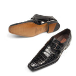 Mezlan Dallas Crocodile Shoes Black