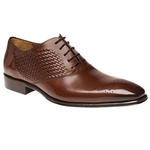 Mezlan Danza Woven Calfskin Oxfords Cognac