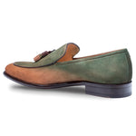 Mezlan Deep Suede Shoe Cognac Green