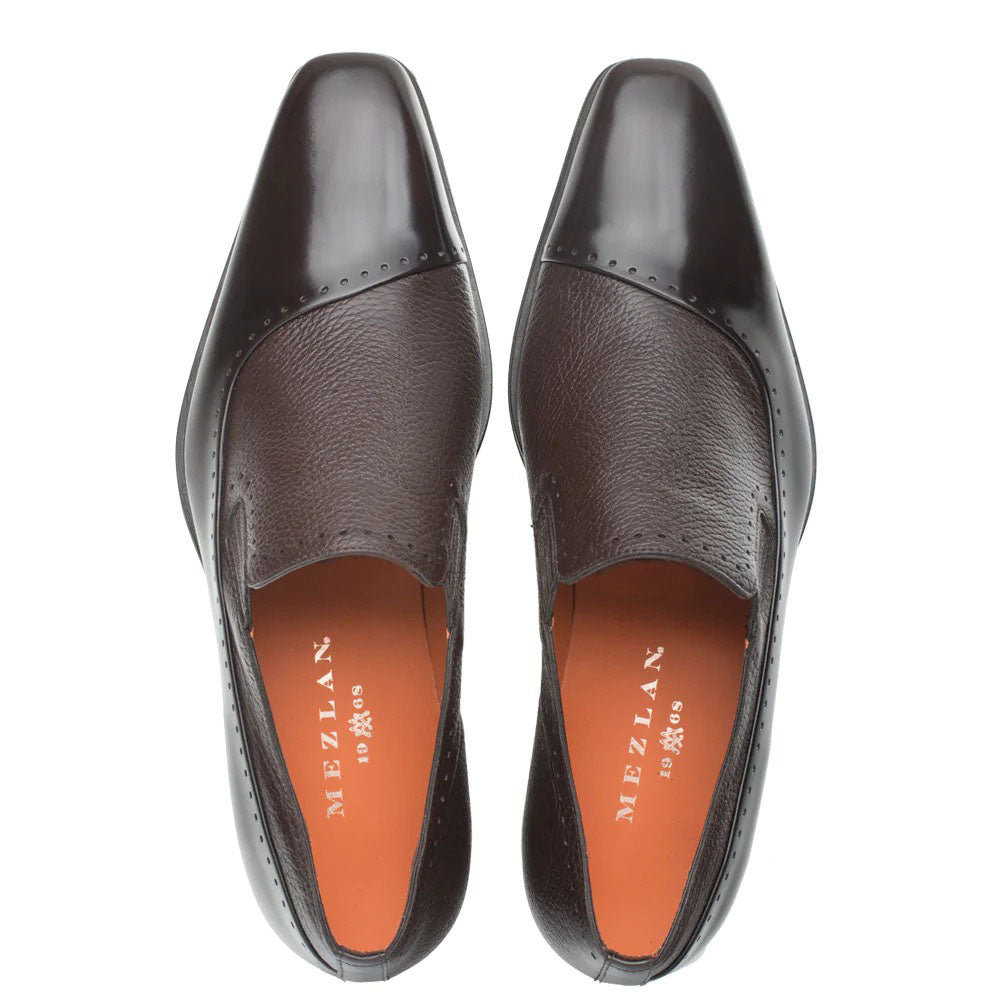 Mezlan Deerskin Calfskin Slip On Shoes Brown (S20466)