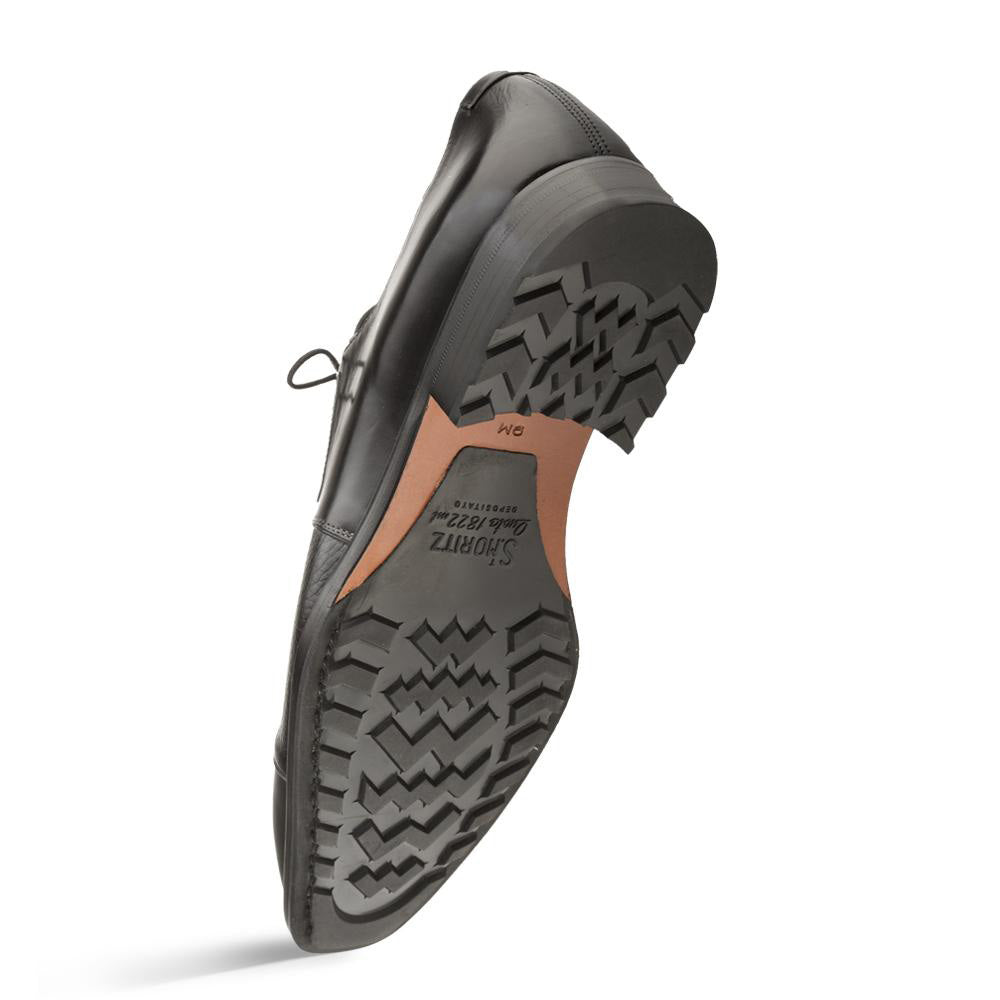 Mezlan Deerskin Ghillie Derby Shoes Black (S20069)