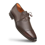Mezlan Deerskin Ghillie Derby Shoes Brown