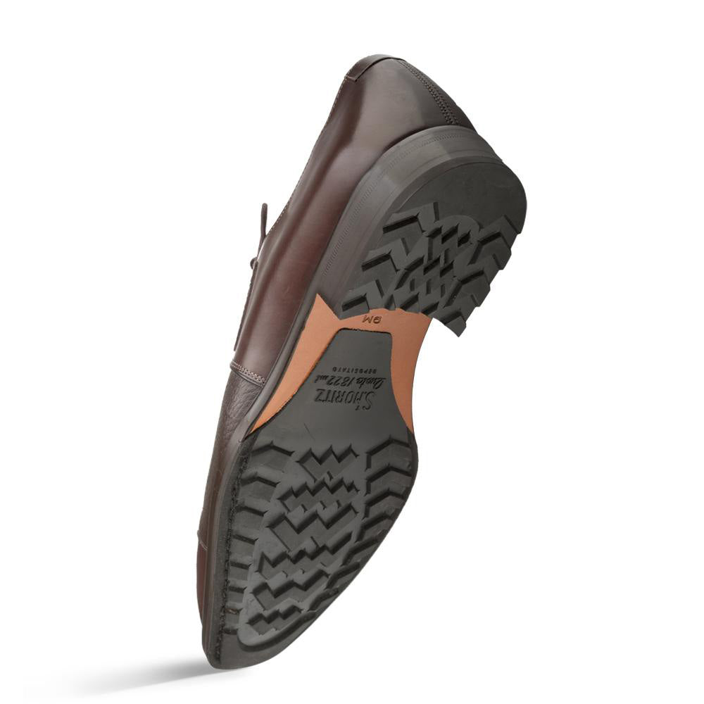 Mezlan Deerskin Ghillie Derby Shoes Brown