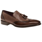 Mezlan Divo Wingtip Tassel Loafers Brown / Taupe