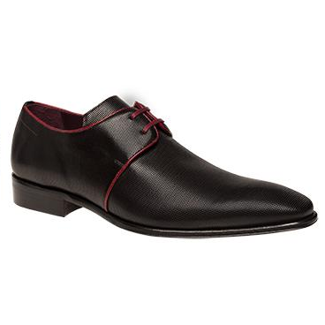 Mezlan Donizetti Nappa Derby Shoes Black / Red