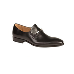 Mezlan Doria Plain Toe Bit Loafers Black