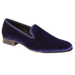 Mezlan Dresden Velvet Loafers Blue