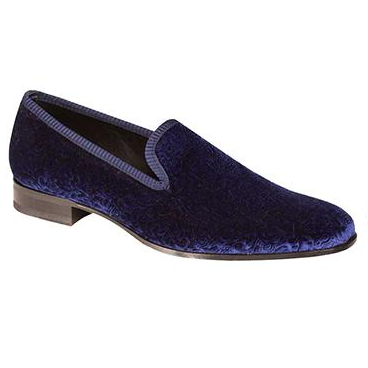 Mezlan Dresden Velvet Loafers Blue