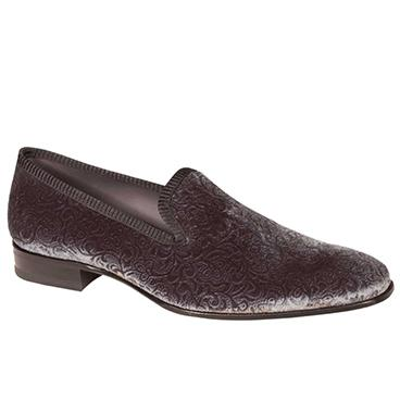 Mezlan Dresden Velvet Loafers Gray