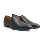 Mezlan Durbin Calfskin Slip-on Shoes Black