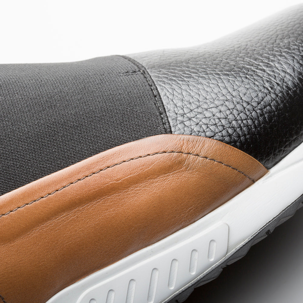 Mezlan Elastic Slip On Sneakers Black / Cognac 