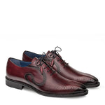 Mezlan Ellwood Calfskin Plain Toe Bal Oxford Burgundy