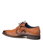 Mezlan Ellwood Calfskin Plain Toe Bal Oxford Cognac