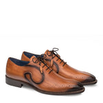 Mezlan Ellwood Calfskin Plain Toe Bal Oxford Cognac