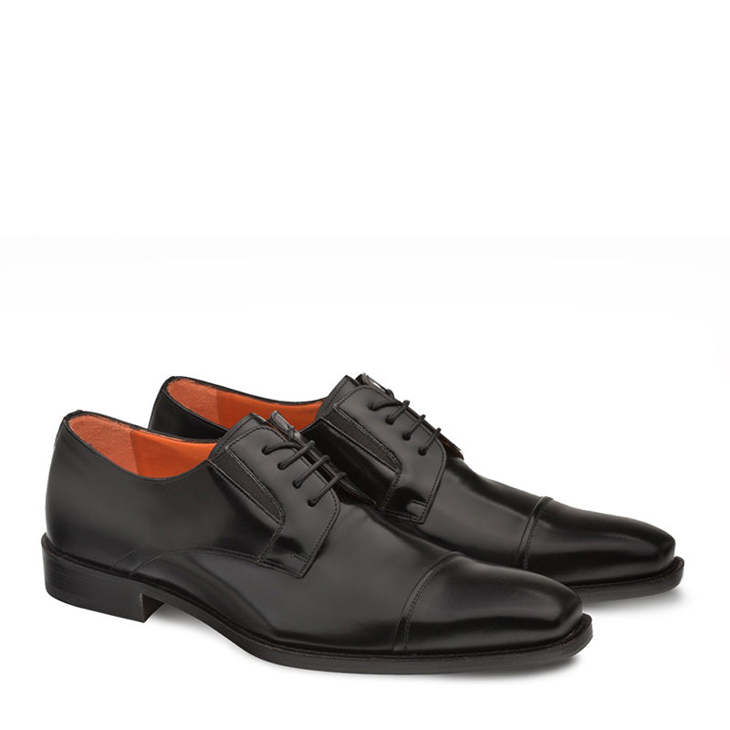 Mezlan Emilio Calfskin Cap Toe Blucher Black