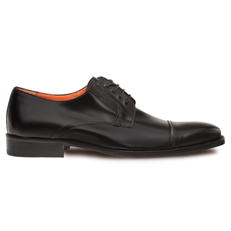 Mezlan Emilio Calfskin Cap Toe Blucher Black