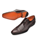 Mezlan Emilio Calfskin Cap Toe Blucher Burgundy