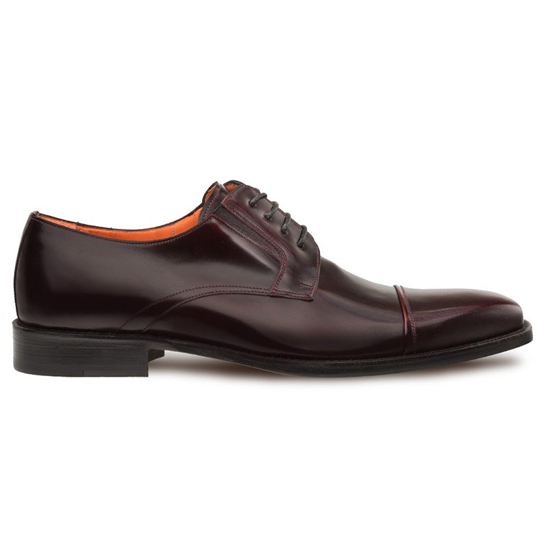 Mezlan Emilio Calfskin Cap Toe Blucher Burgundy