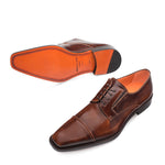 Mezlan Emilio Calfskin Cap Toe Blucher Tan