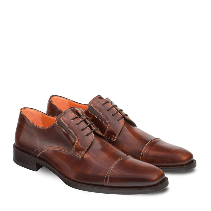 Mezlan Emilio Calfskin Cap Toe Blucher Tan