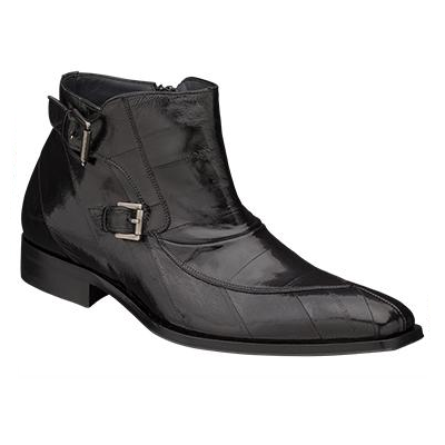 Mezlan Empoli Eel Double Buckle Boots Black
