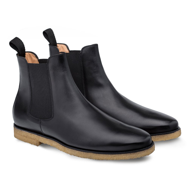 Mezlan Engel II Calfskin Chelsea Boots Black