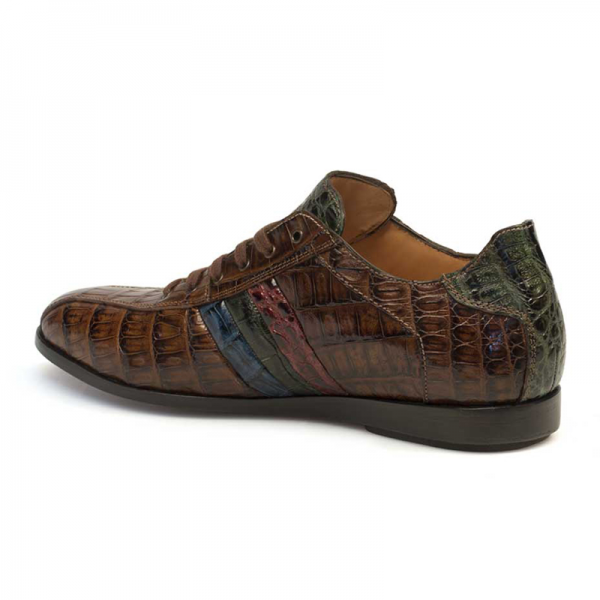 Mezlan Eros Crocodile Sneaker Brown Multi