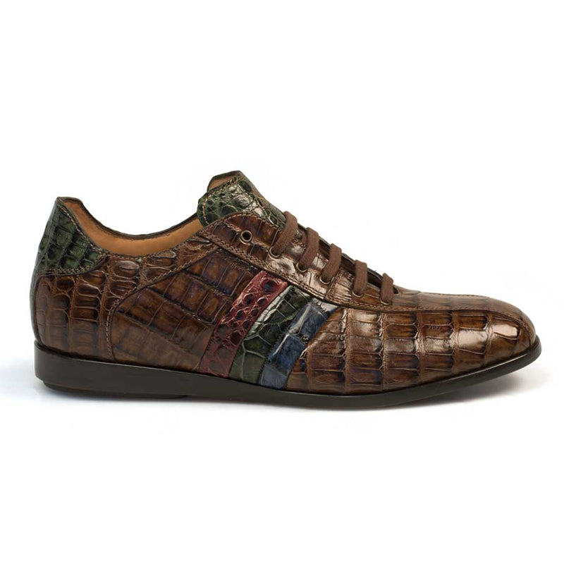 Mezlan Eros Crocodile Sneaker Brown Multi