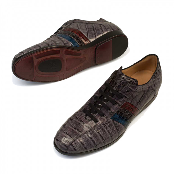 Mezlan Eros Crocodile Sneaker Grey Multi