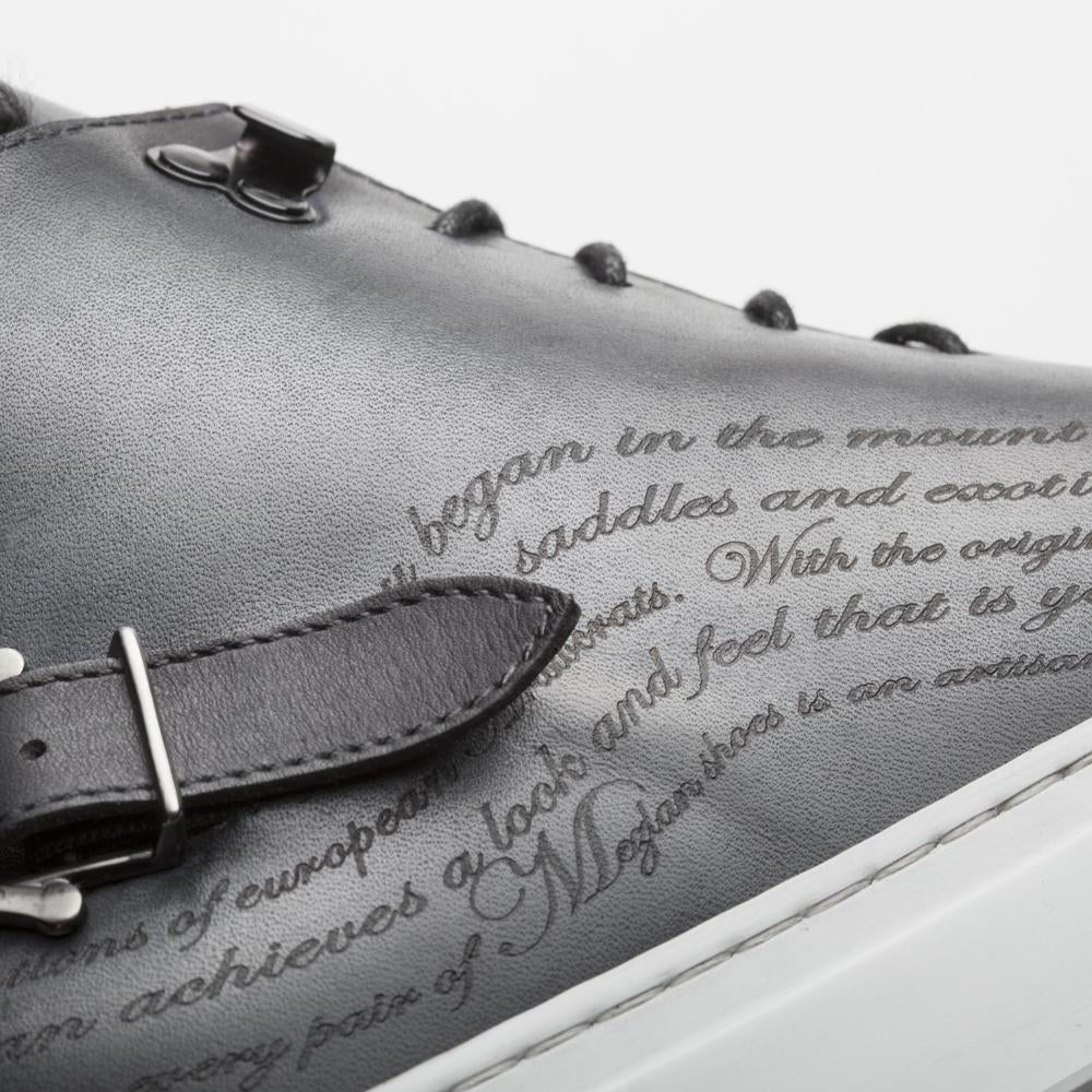Mezlan Etched Hi-top Sneakers Grey