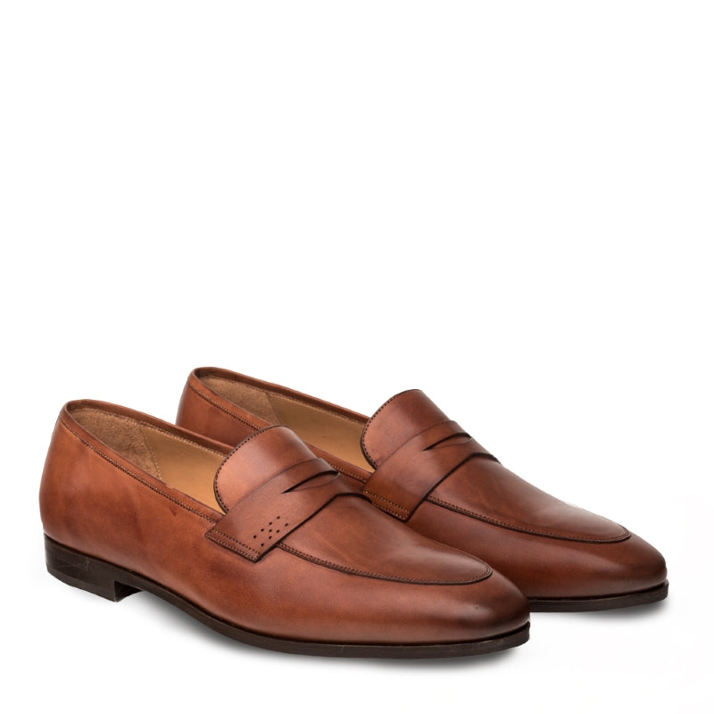 Mezlan Fabrizi Penny Loafers Cognac