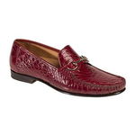 Mezlan Faustino Crocodile Bit Loafers Red