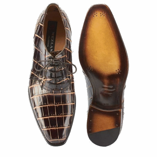 Mezlan Fernan Alligator Oxfords Brown / Beige