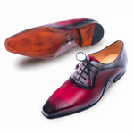 Mezlan Ferrara Oxford Shoes Burgundy / Grey