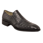 Mezlan Fiorello Crocodile Loafers Black