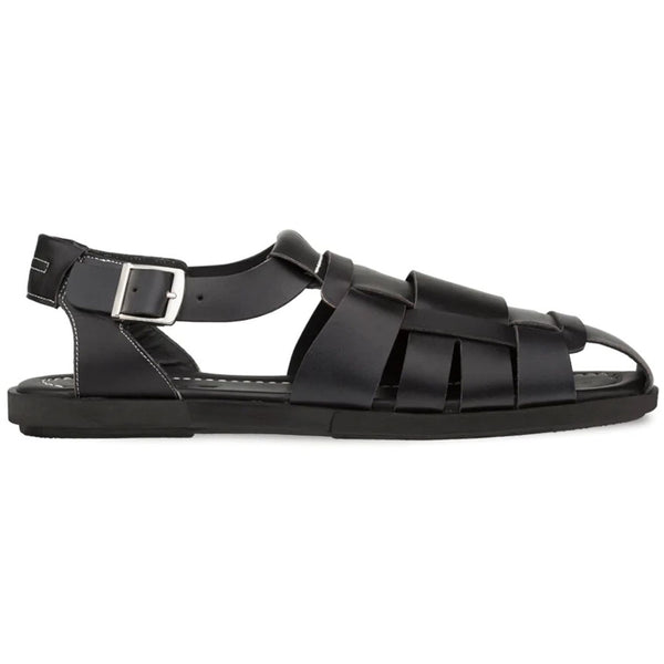Mezlan Fisherman’s Sandals Leather Shoes Black Men’s Sz 7.5 Summer Made In Spain Mezlan Fisherman Sandals Black (R20257) | MensDesignerShoe.com main image 2