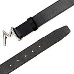 Mezlan Floating Icon Lizard Belt Black 