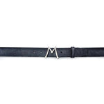 Mezlan Floating Icon Lizard Belt Black 