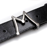 Mezlan Floating Icon Lizard Belt Black