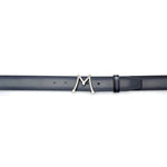 Mezlan Floating Icon Patina Belt Grey 