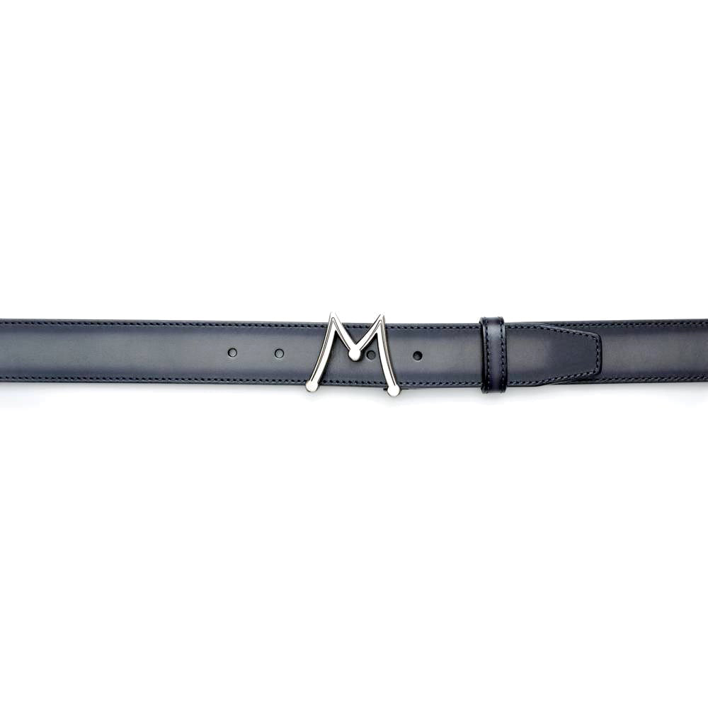 Mezlan Floating Icon Patina Belt Grey 