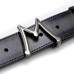 Mezlan Floating Icon Patina Belt Grey