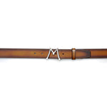 Mezlan Floating Icon Patina Belt Honey 