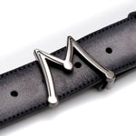 Mezlan Floating Icon Suede Belt Grey