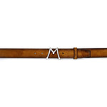 Mezlan Floating Icon Suede Belt Tan 