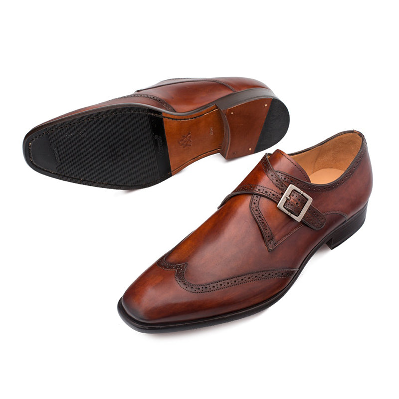 Mezlan Forest Wing Tip Oxford Cognac