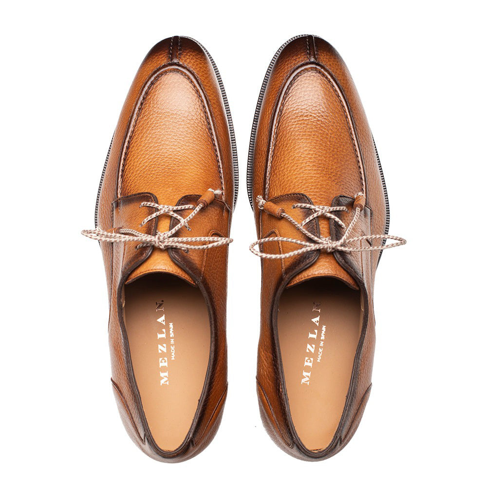 Mezlan Fratello Deerskin Split-toe Lace-up Derby Cognac (20937)