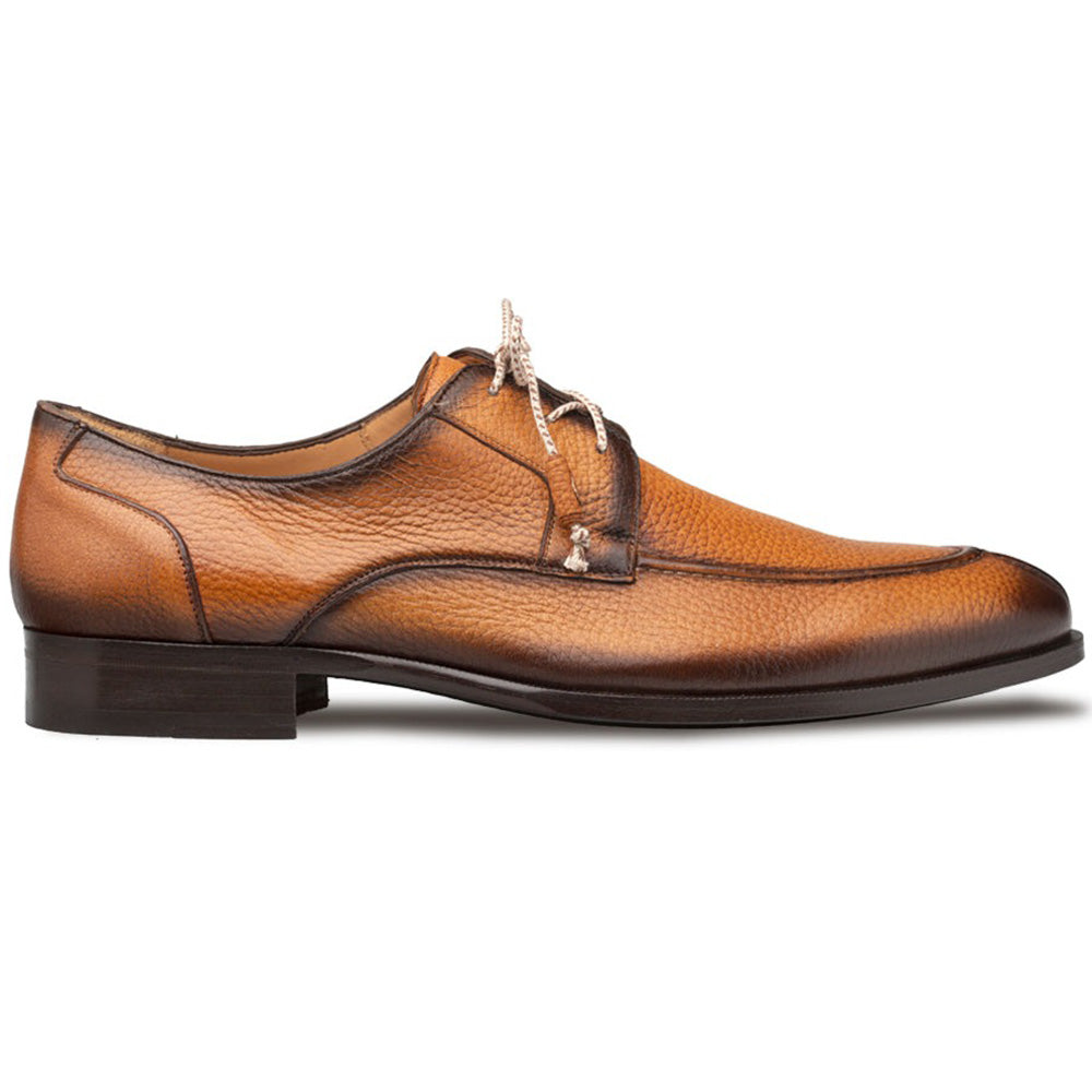 Mezlan Fratello Deerskin Split-toe Lace-up Derby Cognac